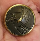 Ex Rare Antique French Kingfisher Brass Button  Ca   1880s 1890s  Backmarked