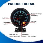 Mh 3 75  95mm Tachometer 0-8000 Large Rpm Gauge 7 Color Car Auto Tacho Shift    