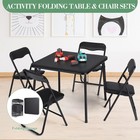 5 Piece Folding Card Table And Chair Set Upholstered Foldable Table And Chair