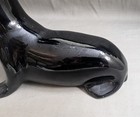 Vtg Camark Pottery Black Seal Fish Bowl Holder Figurine Art Deco - Original Bowl