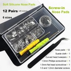 Ptslkhn Screw-in Eyeglass Nose Pads  Glasses Nose Pads Replacement Kit  12