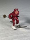 Antique Barclay Manoil Lead Skier Figures Hand Painted Collectible Toy Winter
