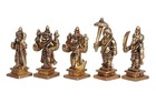 Brass Dashavatara Dasavatharam Of Lord Vishnu Idol Statue Figurine Sculpture