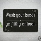 Humorous Wash Your Hands Metal Tin Sign Funny Bathroom Decor Sarcastic Wall Art