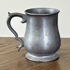 Vtg Rwp Pewter Cup Stein Tankard Fancy Handle Not Stamped