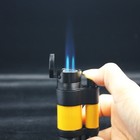 Cigar Lighter With Punch Triple Jet Flame Refillable Torch Windproof Lighter