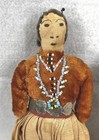 Antique Native American Dolls Pair Man Woman 8 In  Apache Southwest Signed 1800