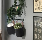 2pack Black Rope Hanging Basket - 7 87  X 7  Wicker Boho Wall Decor Set