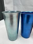 Lot 6 Anodized Aluminum Tumblers Glasses Vintage Retro Metal Cup Steelmaster