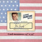 John F  Kennedy Jfk Autograph Replica Presidential Signature Card Aceo Democrat