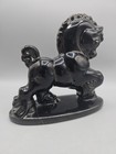 Vintage Mcm Haeger Pottery Horse Pony Figure  Black Glaze Hickman Beautiful 