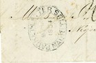 Mauritius Stampless-packet Letter Mauritius Double Oval black -1854-folded Lette