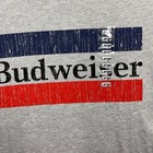 Bella   Canvas Budweiser Shirt Mens Large Gray Short Sleeve 3 Line Logo New