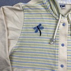 Vintage Dragonfly Nature Yellow Hoodie Lightweight Sweater Button Up Cityscape