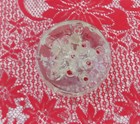 Vintage 11 Hole 3 Footed Clear Glass Flower Frog