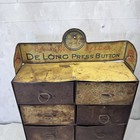 De Long Press Button Metal Organizer Vintage Rustic