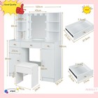 10 Bulbs Led Mirror For Bedroom White Makeup Dressing Vanity Table For Gifts Usa