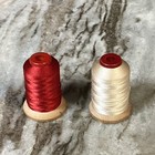 Vtg Silk Thread Wooden Spools For Machine-2 25    Tall