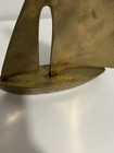 Vintage Modernist Mcm Brass Sailboat Figure Sculpture Statue