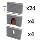 Dungeon Walls Modular Dnd Terrain Set - 48 Piece Tabletop Role-playing Scener   