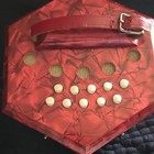 Vintage Red black Concertina 21 Button Made In Italy Lightweight W  Straps