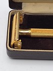 Vintage Gillette Milord Gold-tone Made In Usa Safety Razor With Original Case