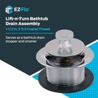 Ez-flo Lift-n-turn Bathtub Drain Assembly Kit With Strainer And Stopper  1-1    