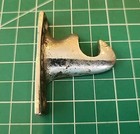 Vtg Antique Nickel Over Brass Ice Box Cabinet Hardware Part   Keeper Only - Br 