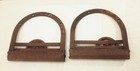 Vtg Antique Horseshoe U Shape Barn Door Rollers Hangers Metal Factory Industrial