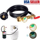 1lb To 20lb Propane Refill Adapter Extension Hose With Gauge On-off Control 40  