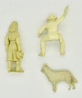 Vtg Marx Roy Rogers Ranch - Roy Mounted Waving - Dale Evans - Bullet Figures Gc