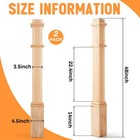 2 Pcs Red Oak Stair Newel Post 48 Inch Solid Wood Box Contemporary With Pedes   