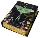 Spell Book Of Shadows Journal With Lock Clasp Vintage Handmade Leather Luna M   