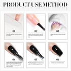 2 Pcs 15ml Uv Gel Polish Set Pure White And Black Color Gel Nail Polish Kit Nail