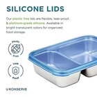 Bn Stainless Steel Ukonserve Food Storage Bento Box Container  Teal 28oz Divided