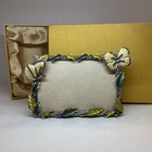 Pewter Swarovski Keepsake Collection Photo Frame 24k Gold Butterfly Leaf Read 