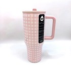 New Hydrojug Traveler 32   40 Oz Aka Pink Gingham Bnwt And Box 