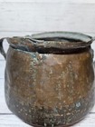 Antique Hand Hammered forged Copper Pot - Bucket  Planter  Pail