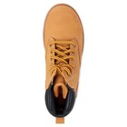 New Boys Tan Work Boots Trucker Brown Lace Up Street Wear Youth Teens Size 5 Nwt