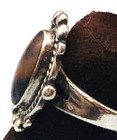 Vtg Bell Trading Post Fred Harvey Era Sterling Silver  Ring W  Brown Stone Sz 5