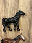 Lot Of 2 Vintage Cast Iron Horse Paper Weight Hubley Doll House Barnyard