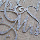 Silver Glitter Mr   Mrs Cake Topper - Wedding  Engagement  Wedding Anniversary C