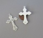 Lot 3 Grape 1 5  Rosary Crucifix Italy Cross Rosaries Parts C102 Finish Silver