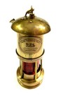 Anchor Reproduction Shiny Brass Look Solid Glass Antique Ship Lantern Minor Lamp