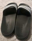 Adidas Essentials Adilette Cloudfoam Men s 10 Slides Black white Pool Summer