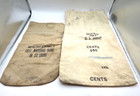 Vintage First National Bank Canvas Money Bags  50 Cents Coin Bag Lot Of 2