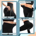 High Waisted Women   s Leggings With Pockets Full Length Yoga Pants