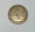 Germany    10 Pfennig 1950 G Bundesrepublik Deutschland   100  Genuine 