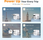 2 Pack  Universal Travel Adapter  Ultra Thin International Power Adapter  Europe