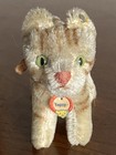 Vintage Steiff Tabby Tapsy Miniture Cat 4    Tall   5 5    L Chest Tag   Button Cute
